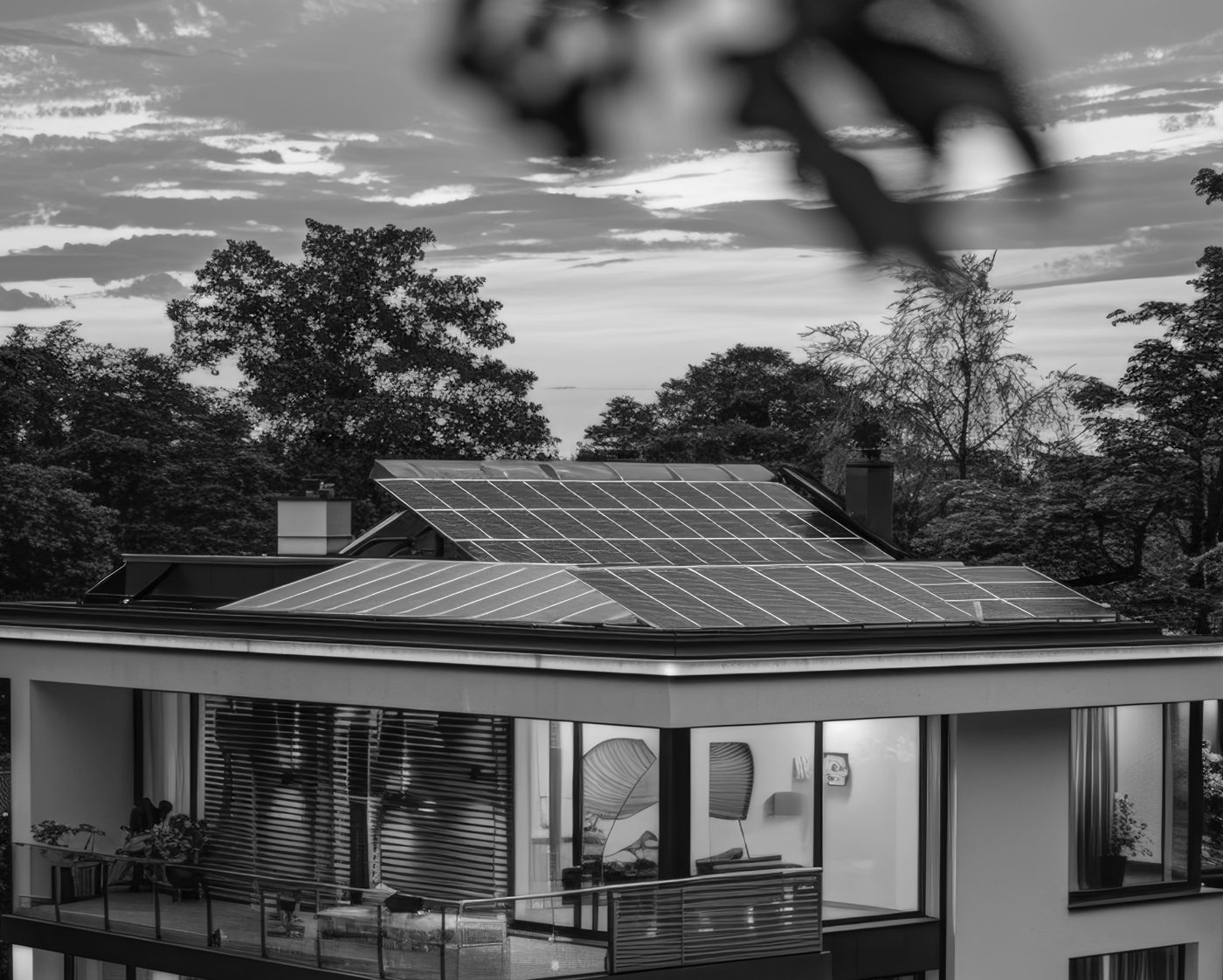 House with solar installation